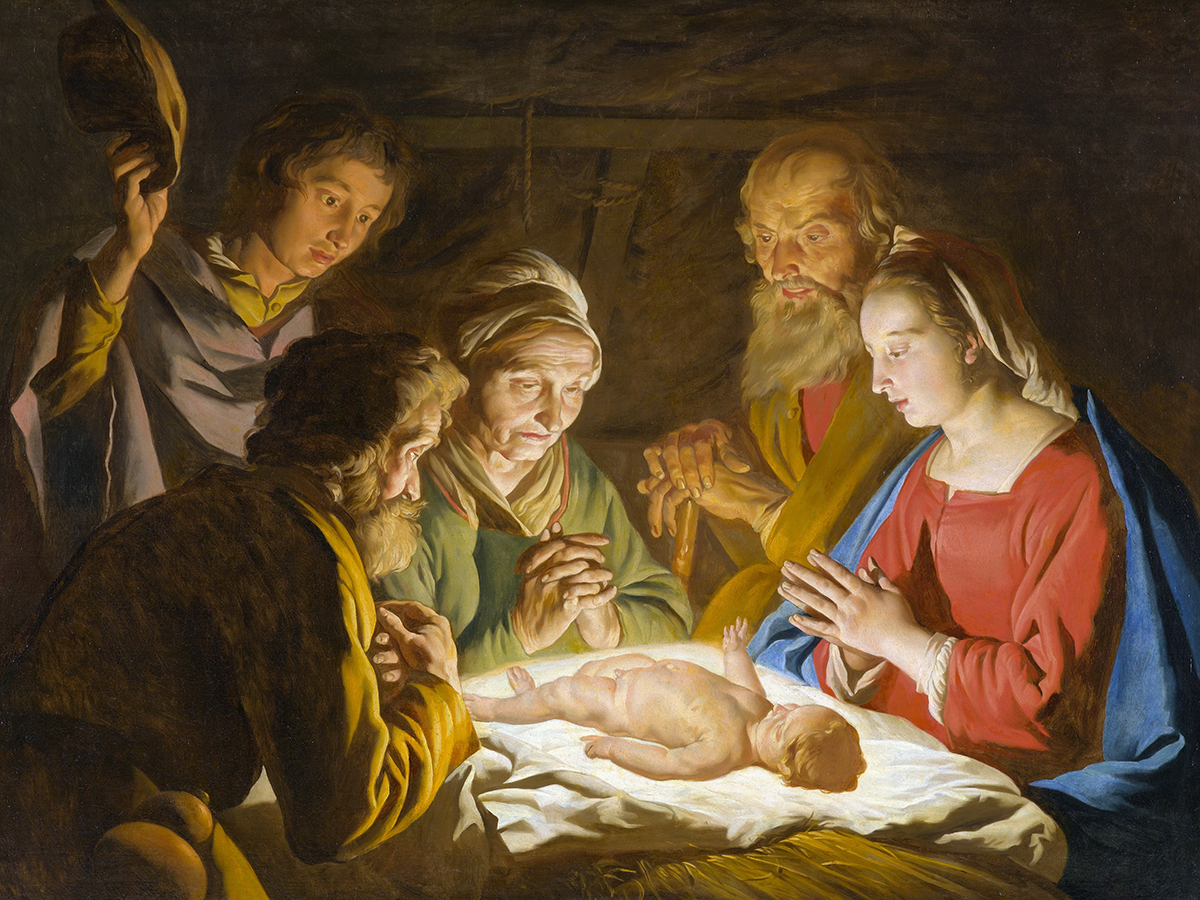 Matthias Stomer, Pokłon pasterzy (ok. 1635)