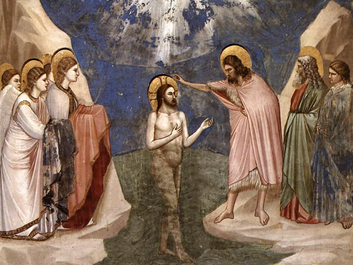 Giotto di Bondone, Chrzest Chrystusa